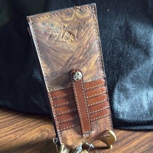 Patricia Nash “Alanna-Owl” leather wristlet Card Holder,NWT